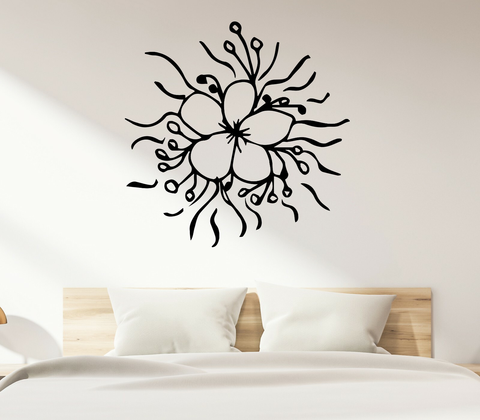 Wall Decal Flower Plant Pattern Beautiful Decor Vinyl Sticker (ed2040)