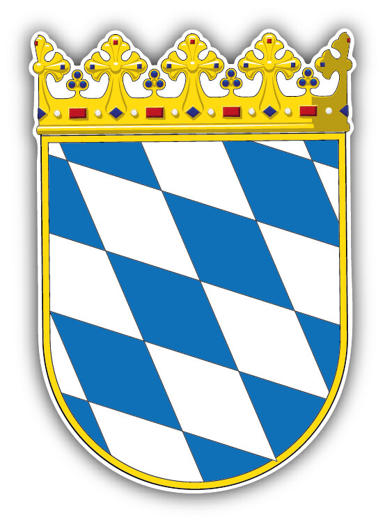 Bavaria State Coat Of Arms Germany Car Bumper Sticker Decal "SIZES"
