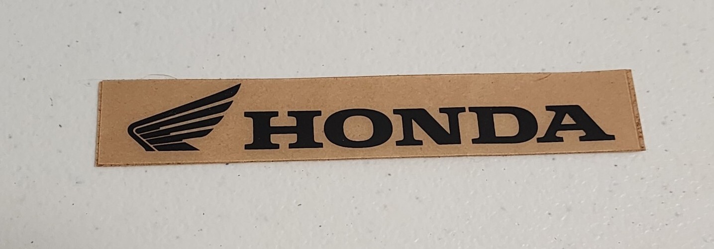 Vintage Decal HONDA 5" Long x .875" tall Black Lettering