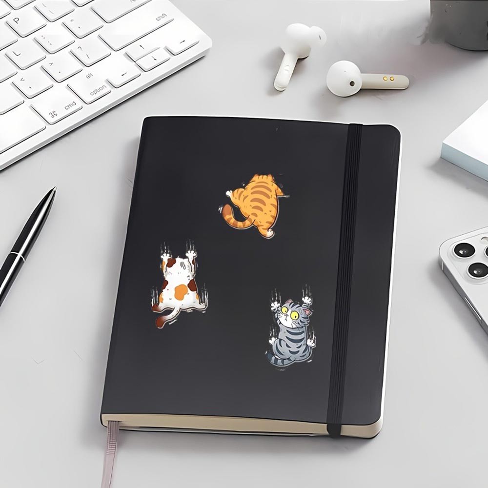 Functional All-Surface Decorative All-Occasion 3-Piece Cute Cartoon Cat Stickers