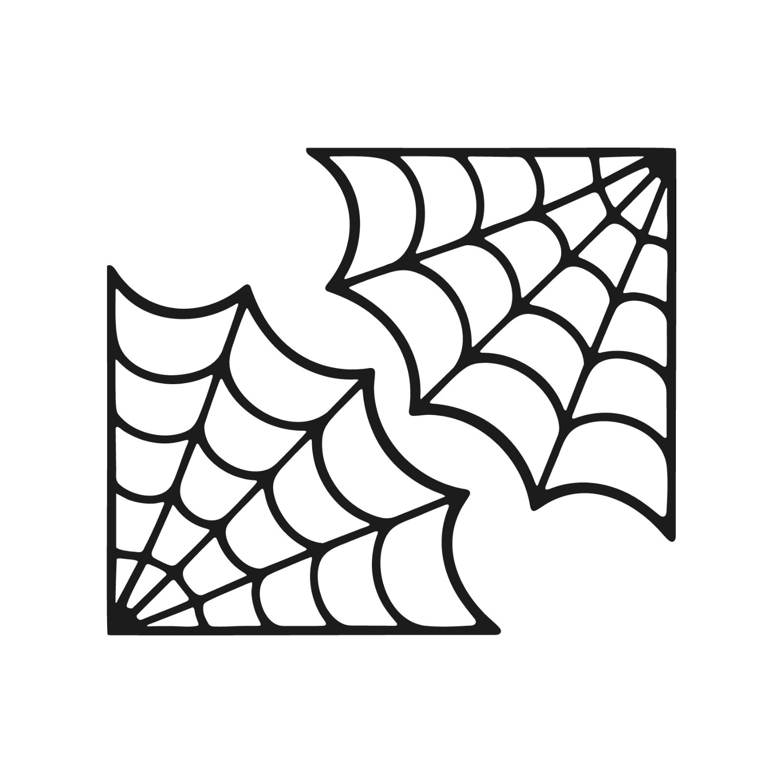 2x Spider webs Vinyl Sticker Decal Round Minimalist design spiderweb