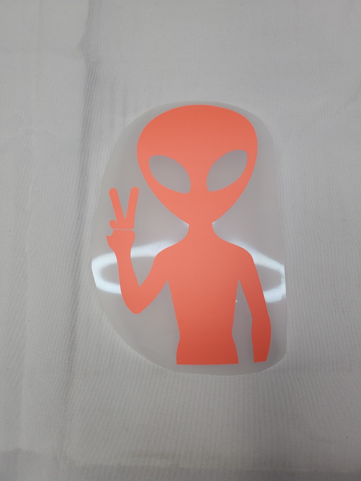 Glow In The Dark Vinyl Decal Deuces Peace Sign Alien Medium Size Lit Studios New