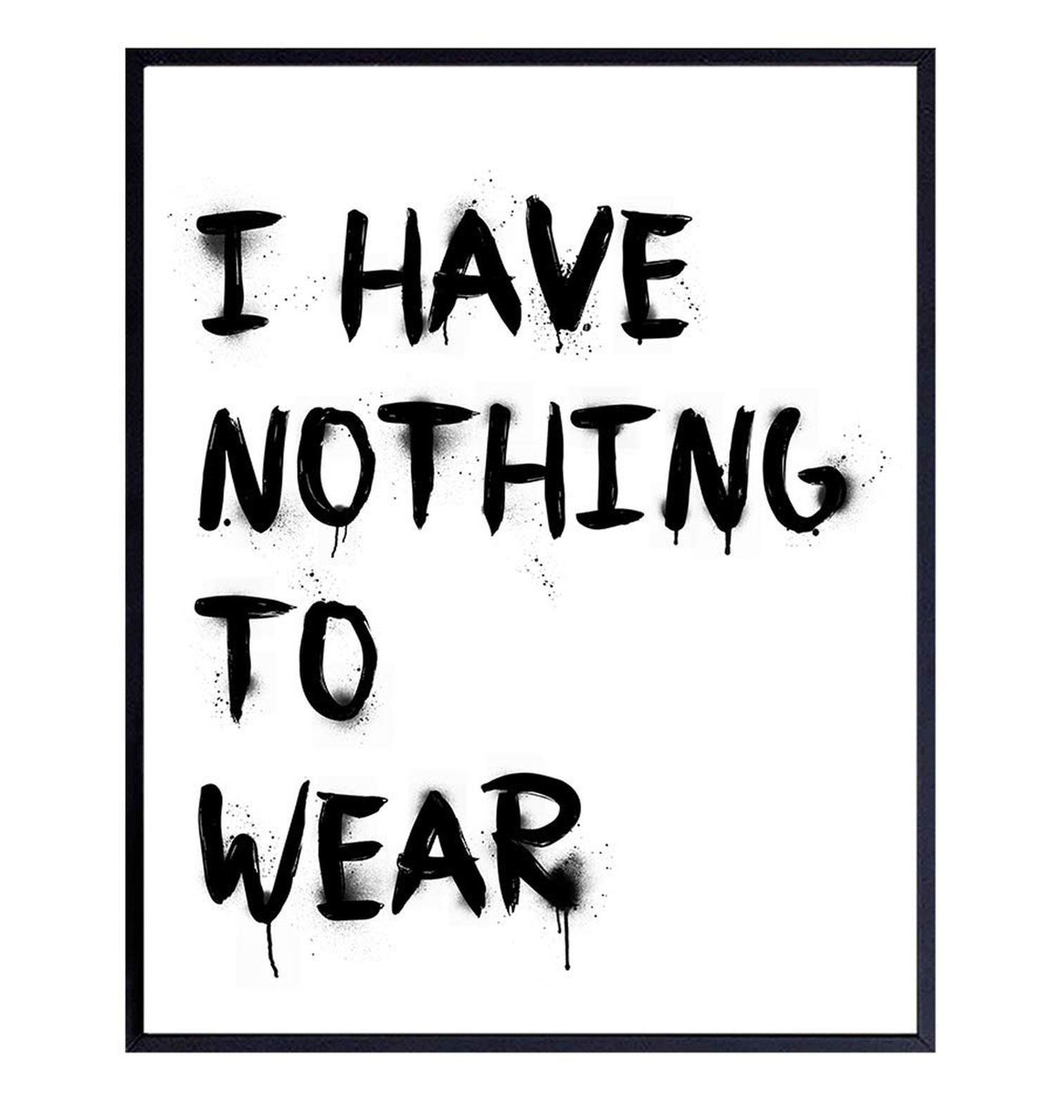 Fashion Art Print Typography – Funny Typography Wall Art Poster – Chic Modern…