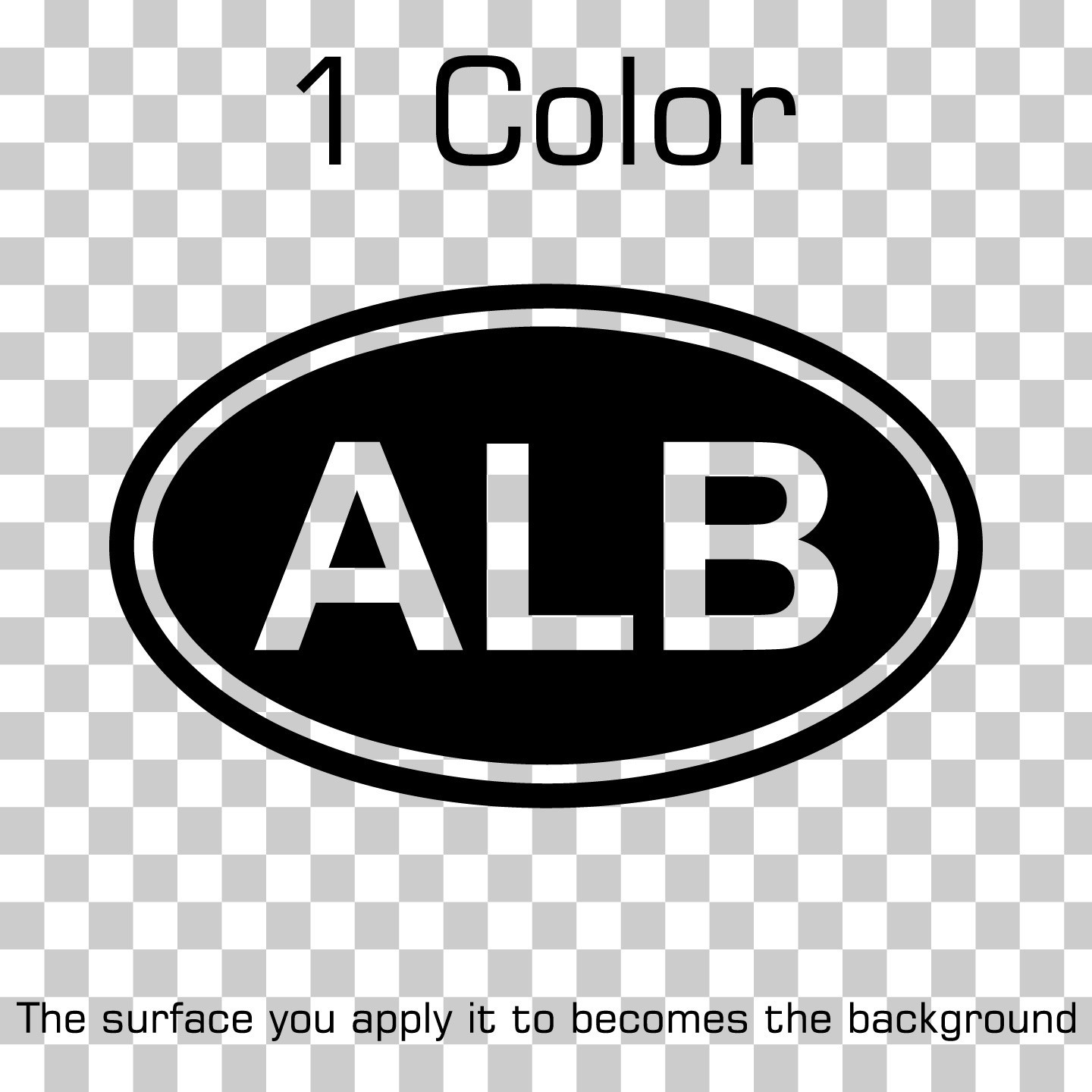 Albania ALB Oval Country Code Vinyl Decal Sticker for Car Window Laptop & More