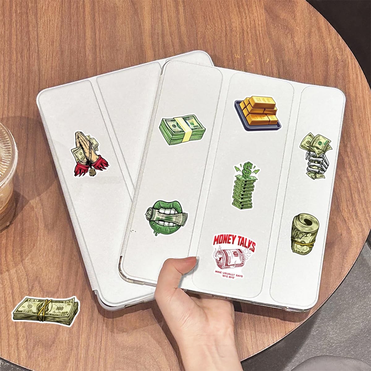 WOZOETT Money Cash Stickers 50PCS Waterproof