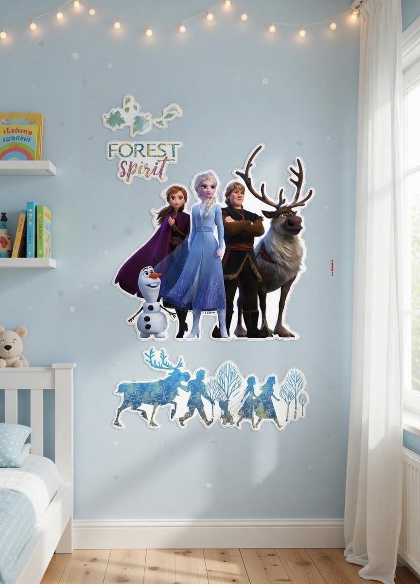 Disney Frozen Wall STICKERS furniture decals set 50x70cm Elsa Anna Olaf kids