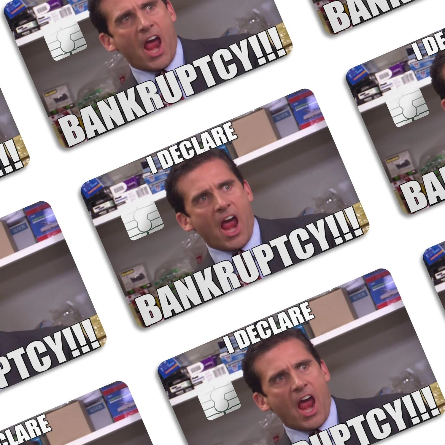4-Pack I Declare Bankruptcy Credit Card Skin Meme Vinyl Decal Sticker Cover