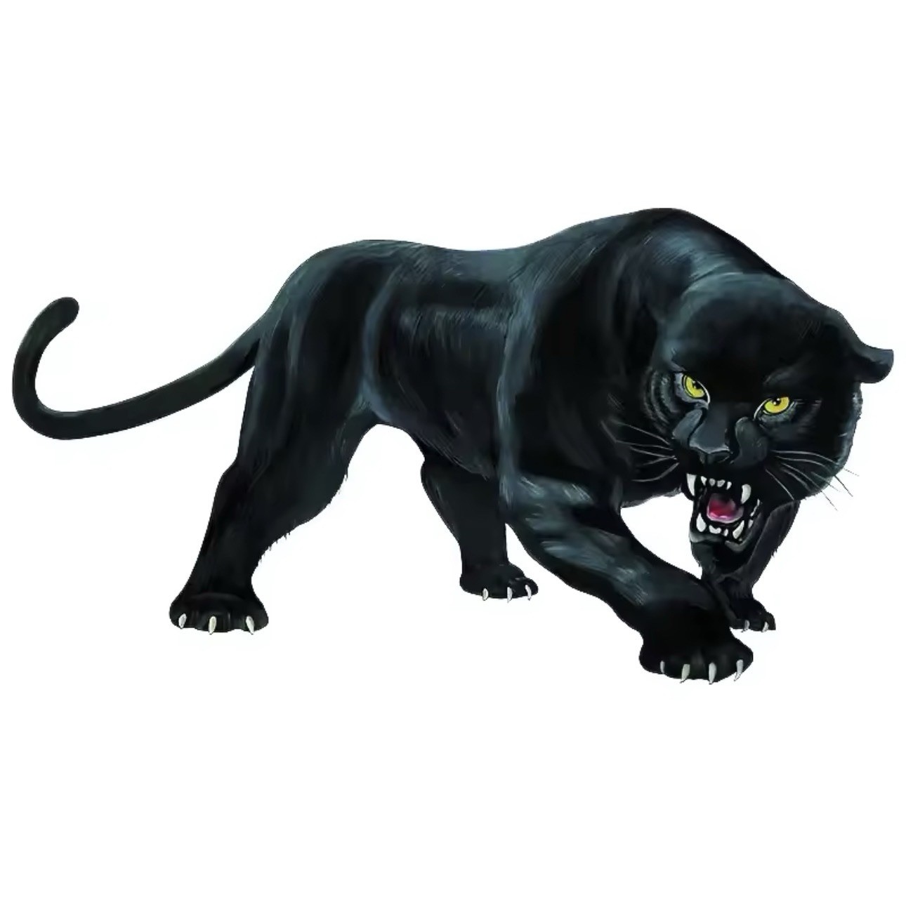 2 PACK BLACK PANTHER LEOPARD 7.5” INCH VINYL DECAL STICKER SET LOT 2PCS LARGE