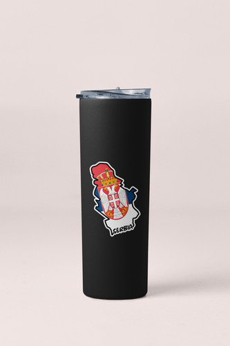 Serbia Map Flag Sticker Decal