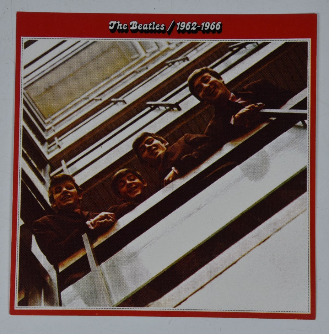 Vintage The Beatles Red Album Cover Art 6" Art Print 45 Record Paper ONLY