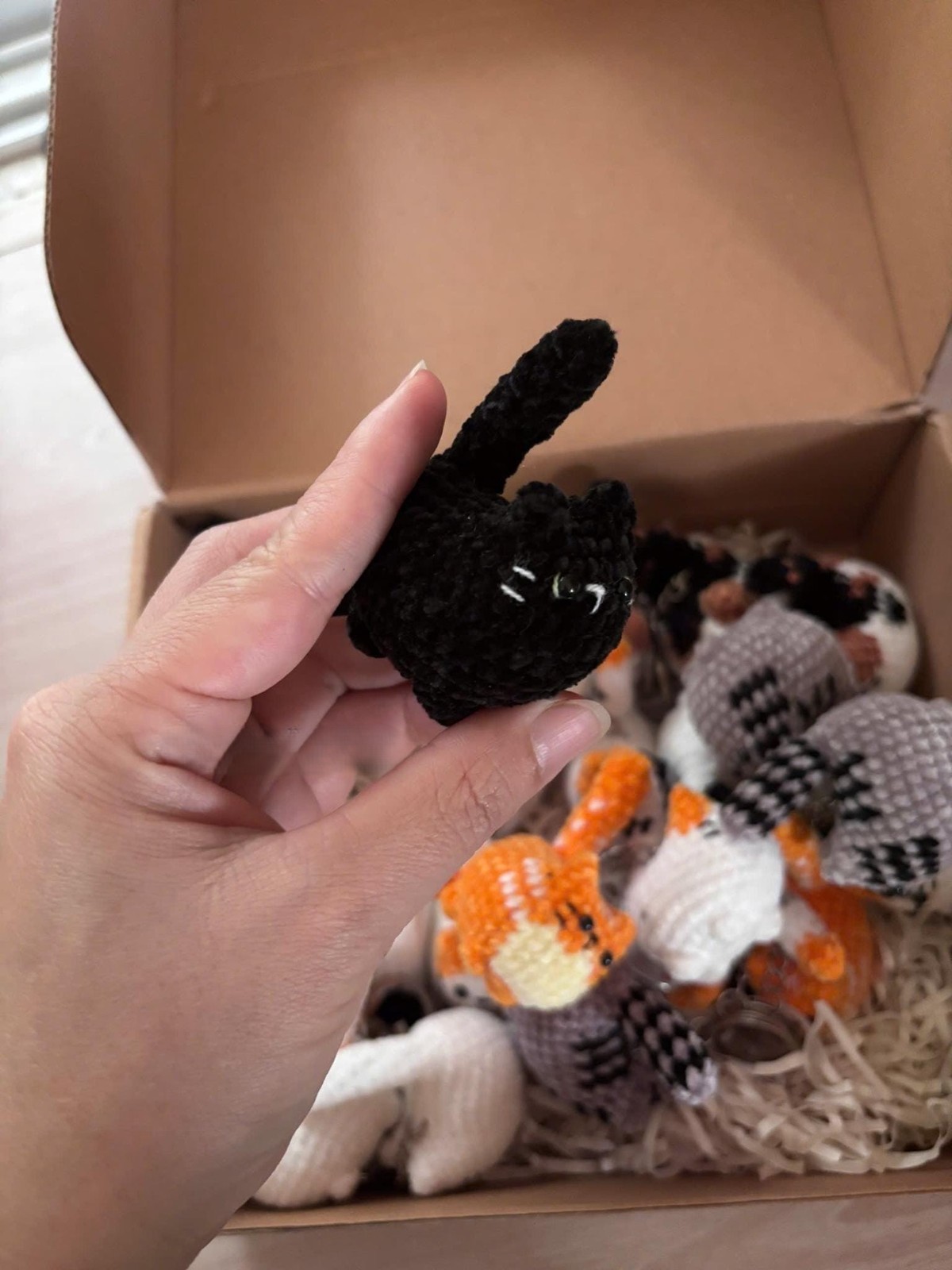 Crochet Cat Keychain, Cute Amigurumi Cat Bag Charm, Handmade Gift