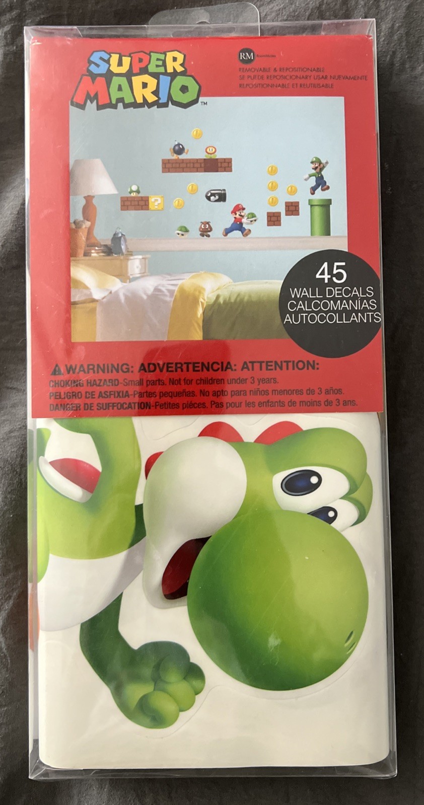 Nintendo Super Mario Peel And Stick 45 Wall Decals by Roommates Decor NEW