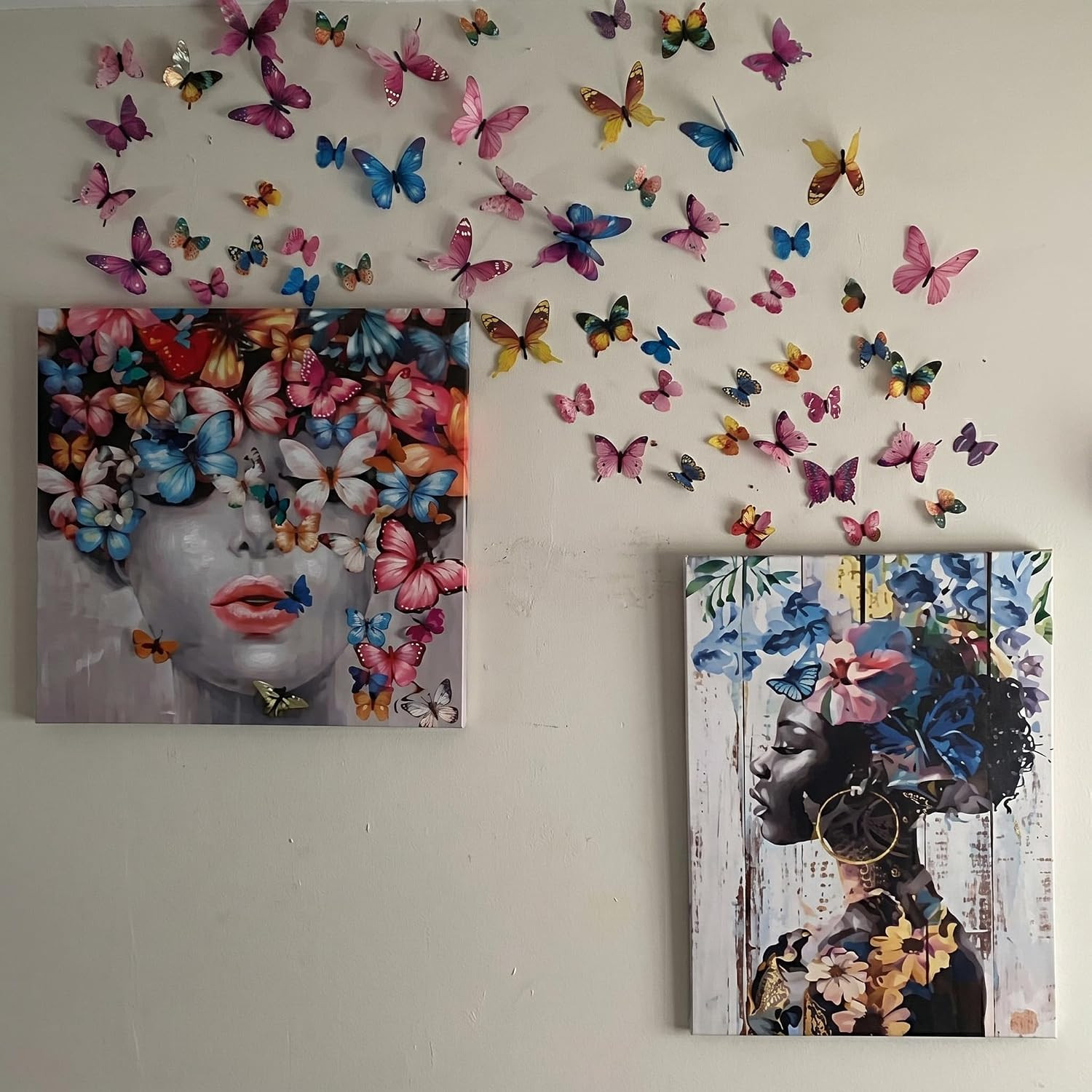 48 Pcs 3D Glow in the Dark Butterflies for Ceiling,Removable 3D Butterfly Wall