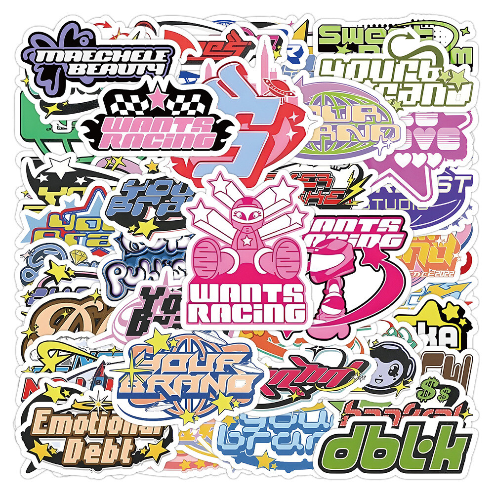 120Pcs Y2k Cartoon Sticker for Adults Teens Girls Scrapbooking Water Bottles