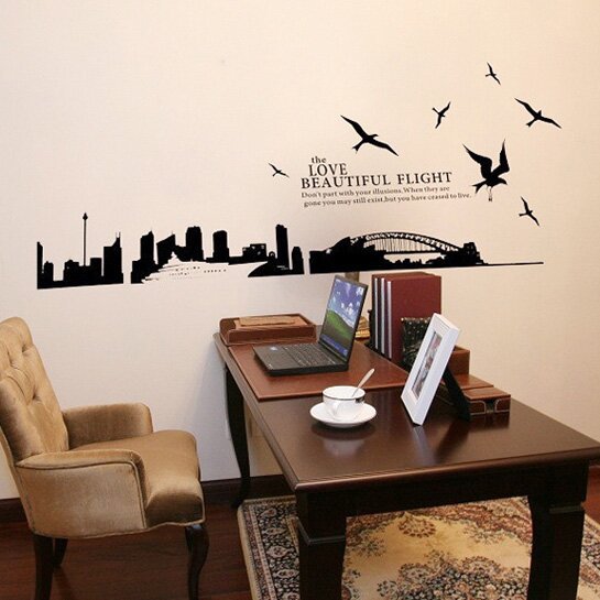 DIY Black Wallpaper Baseboard Kicking Line Wall Sticker Removable Decal Bedroom