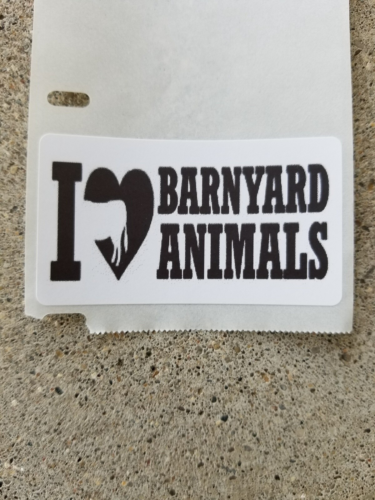 I LOVE BARNYARD ANIMALS Stickers 25-500 Pack gag sticker joke decal hard hat