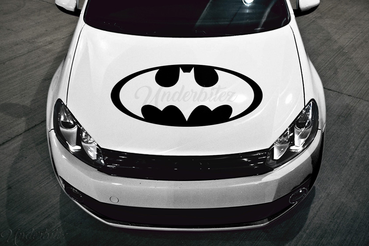 Classic Batman Hood Decal Car Truck Door Glass Vinyl 32" Single Color