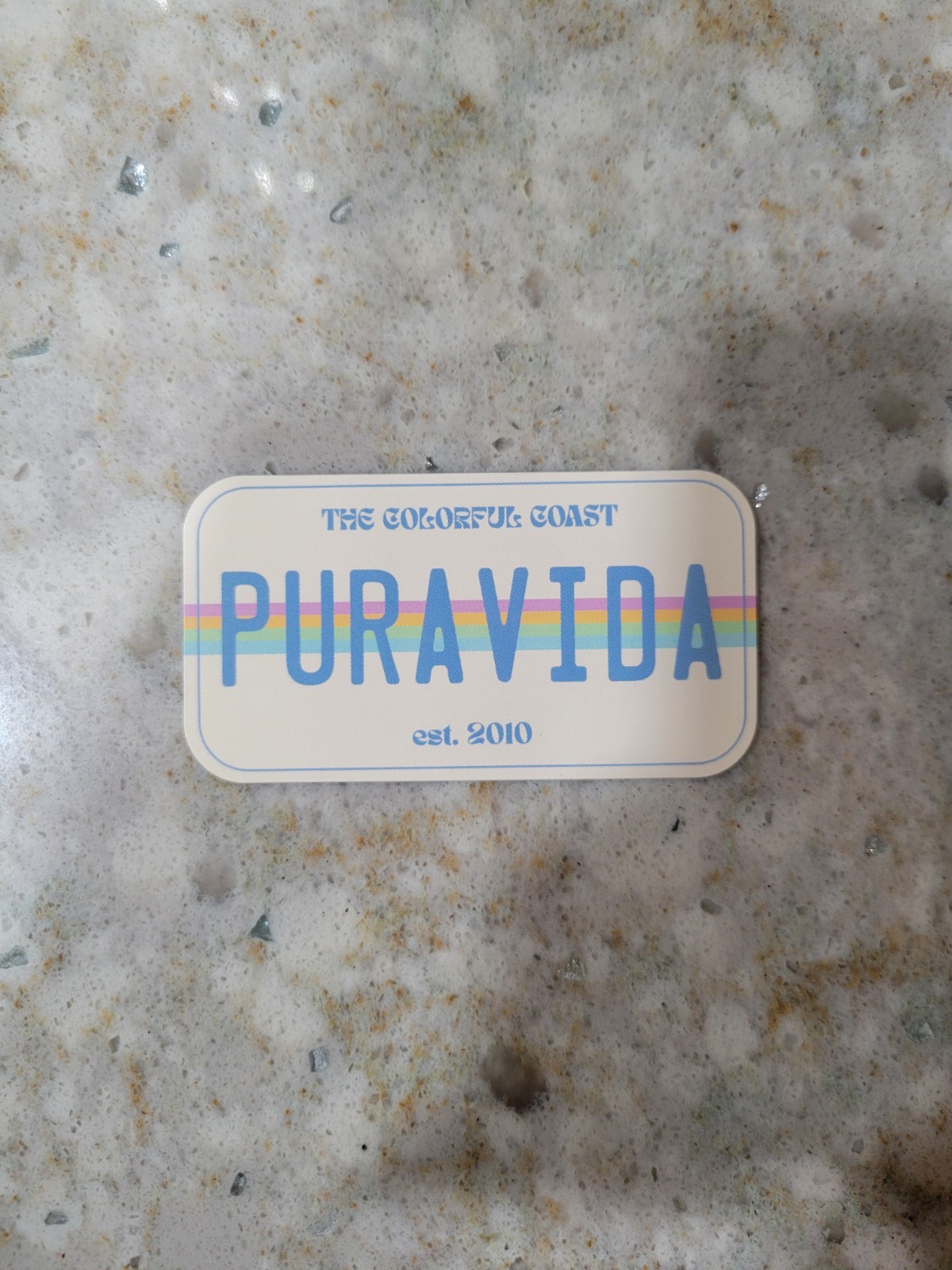 New Pura Vida July 2025 Monthly Bracelet Club STICKER License Plate