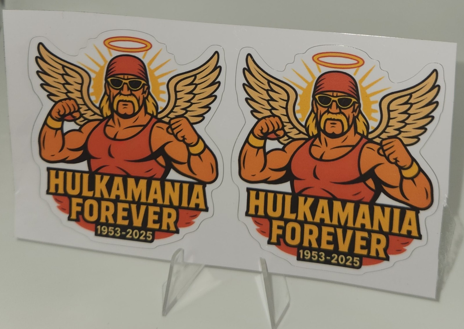 Hulk Hogan Hulkamania Forever Tribute Sticker Decal x2