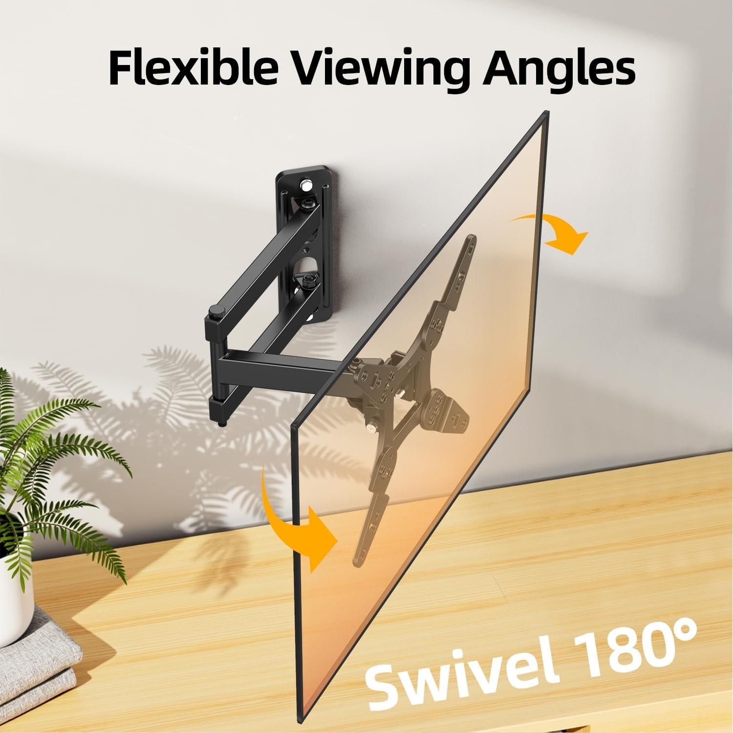32+ 40 Inch Full Motion TV Wall Mount for 13-43" Tvs & Monitor, 360° Rotating Sm