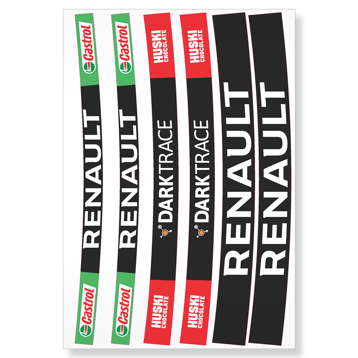 Daniel Ricciardo F1 Helmet Visor Sticker Decal Strips Set Printed Quality Vinyl