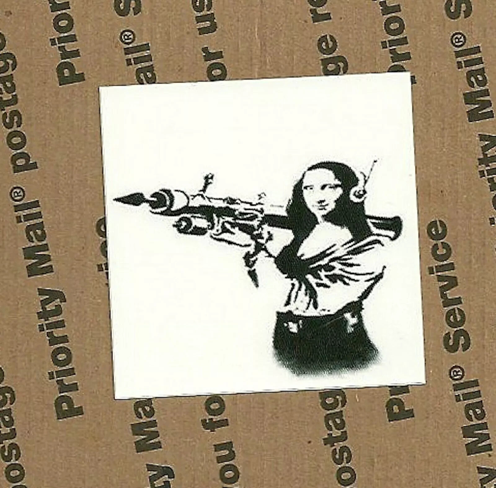 MONA LISA BAZOOKA BANKSY STREET ART VINYL DECAL STICKER
