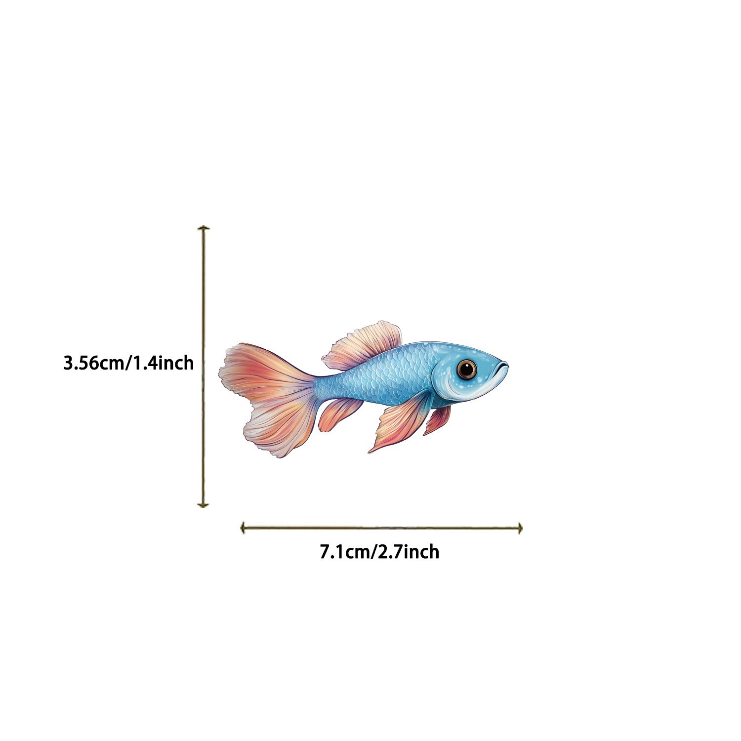 50-500PCS Fish Stickers Decals Waterproof DIY Laptop Phone Car Scrapbook Decor