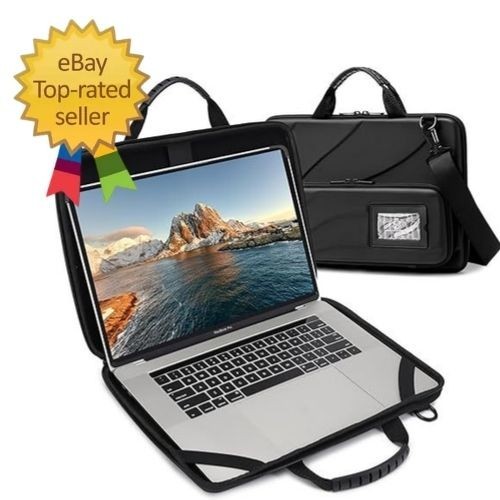 Hard Shell Laptop Bag for 13-14 Inch Laptops with Shoulder Strap – Black