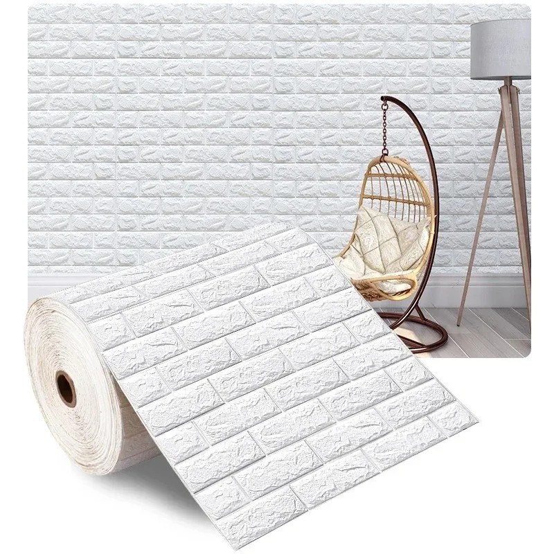 70cm*1m 3D Self-Adhesive Wallpaper Foam Waterproof Brick Wall Stickers Decor