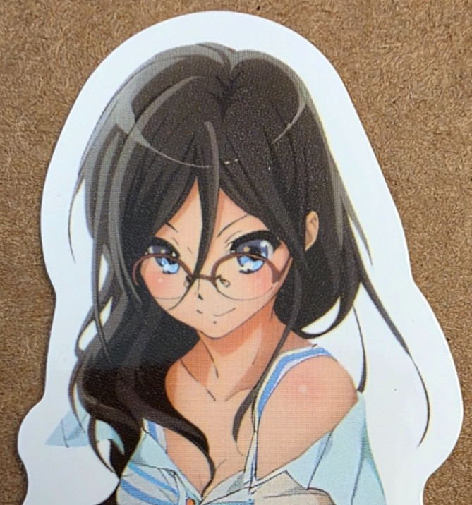 Waifu Sticker Summer Girl Bikini Princess Idol Beach Anime Manga Pinup Pin Up