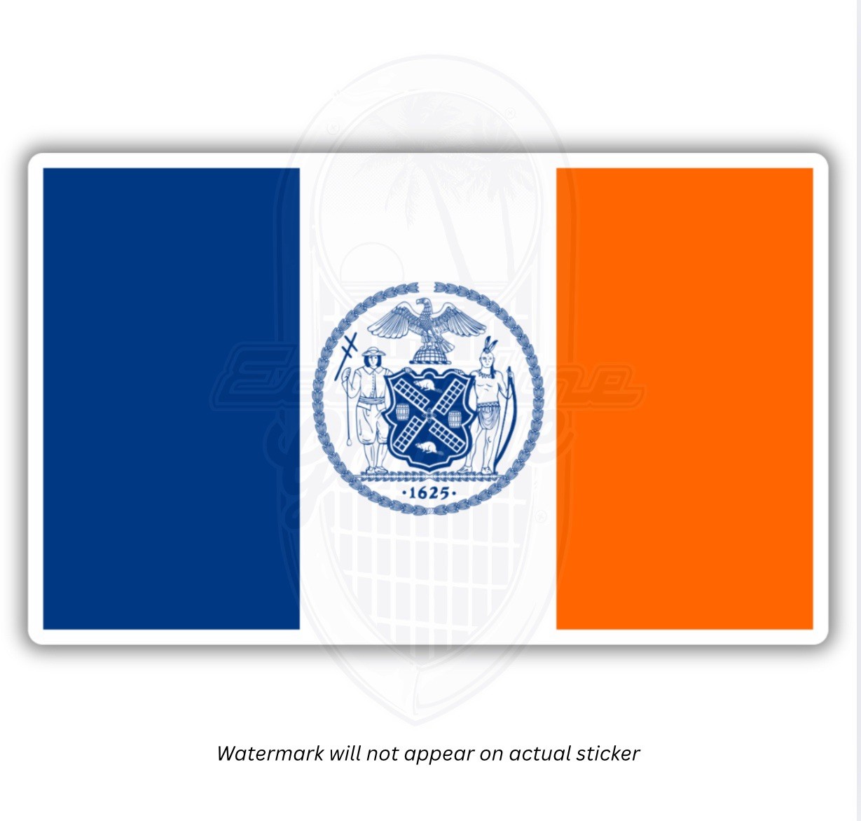 New York City NYC 3” Flag Sticker Decal NY Big Apple Gotham Empire State NYPD