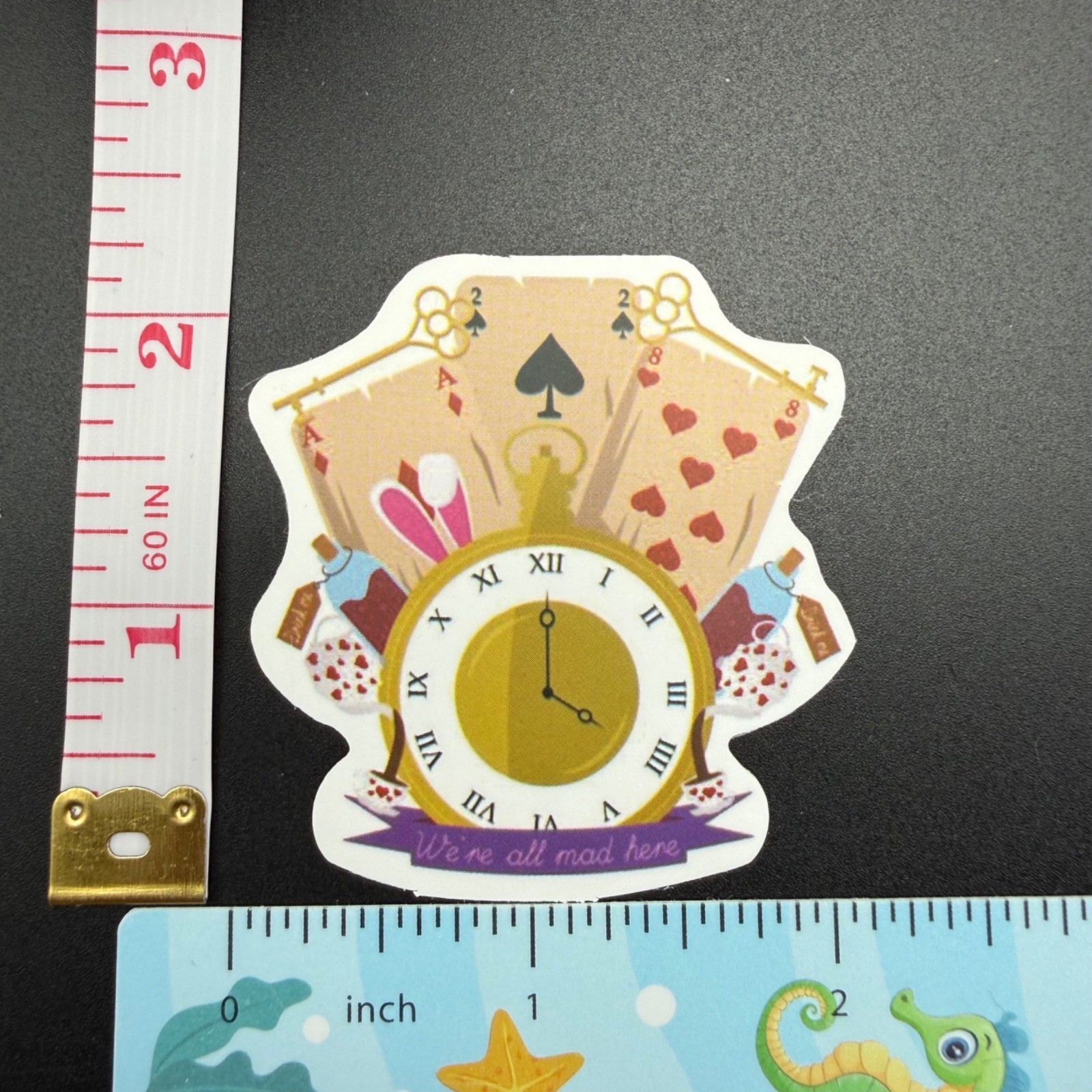 3 Stickers Disney Alice in Wonderland Vinyl Decal Laptop Phone Bottle Scrapbook