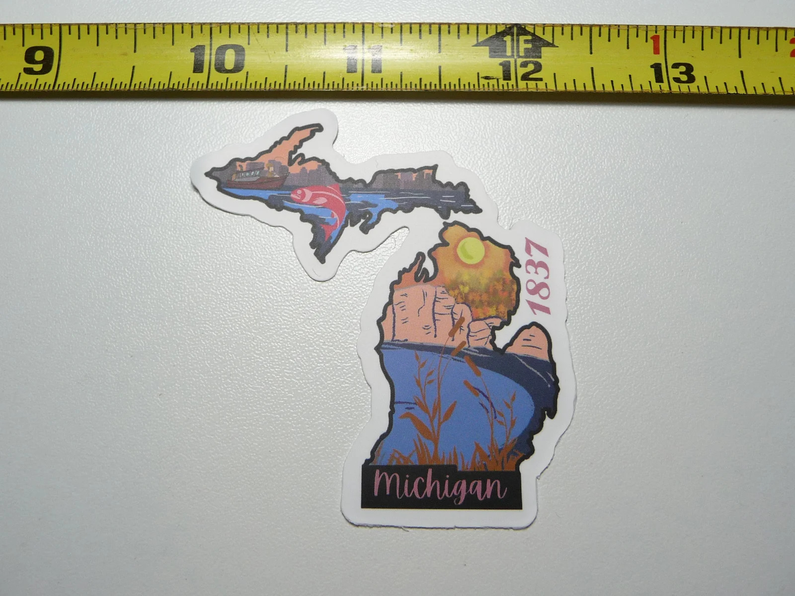 MICHIGAN SMALL STICKER DECAL STATE PRIDE BIRTH TRAVEL VACATION TRIP USA
