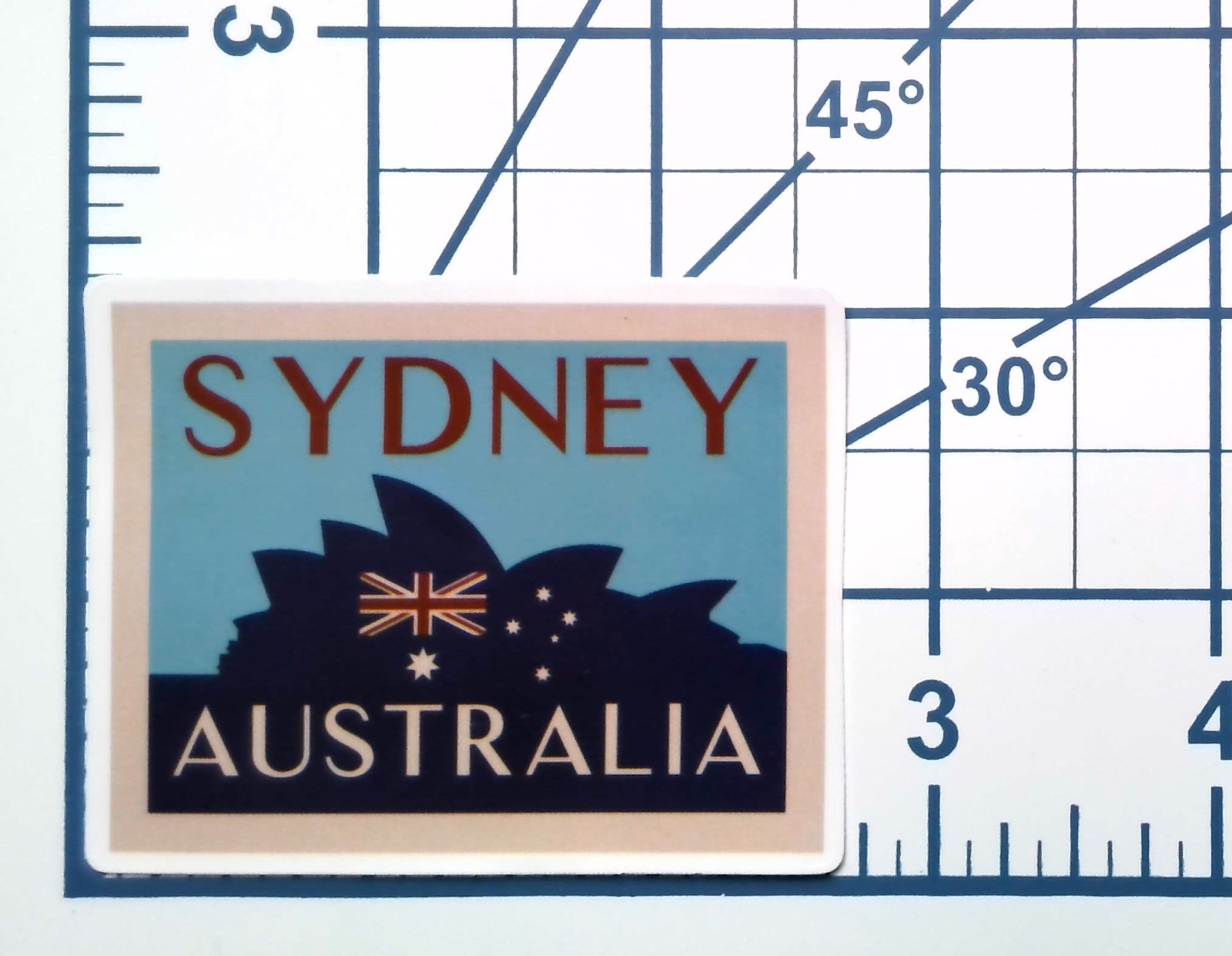 Sydney Australia Vinyl Sticker Opera House Travel Souvenir Aussie Flag Decal Art