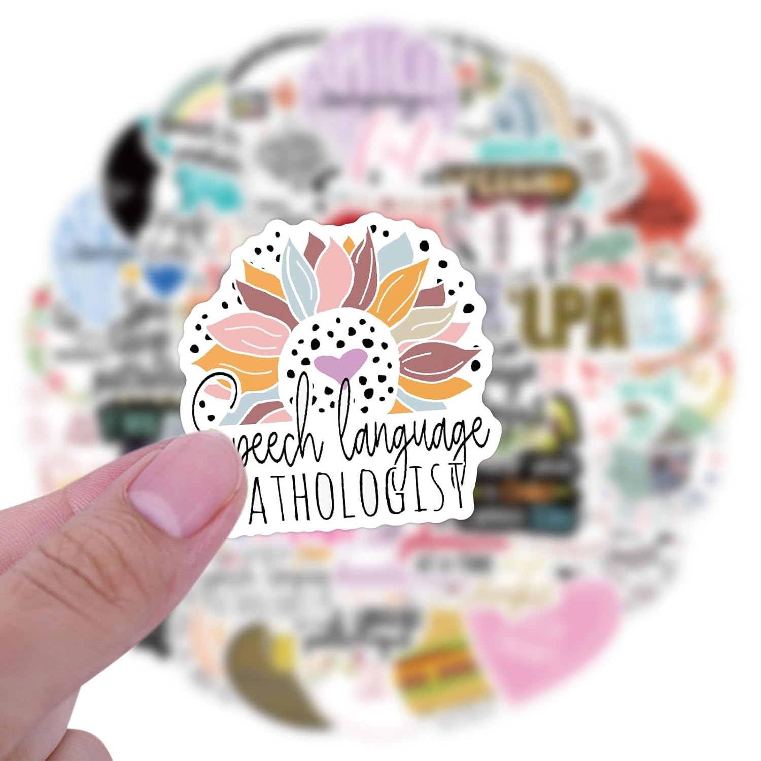 Waterproof Vinyl Speech Pathologist Stickers Decals 60PCS Speech Therapy