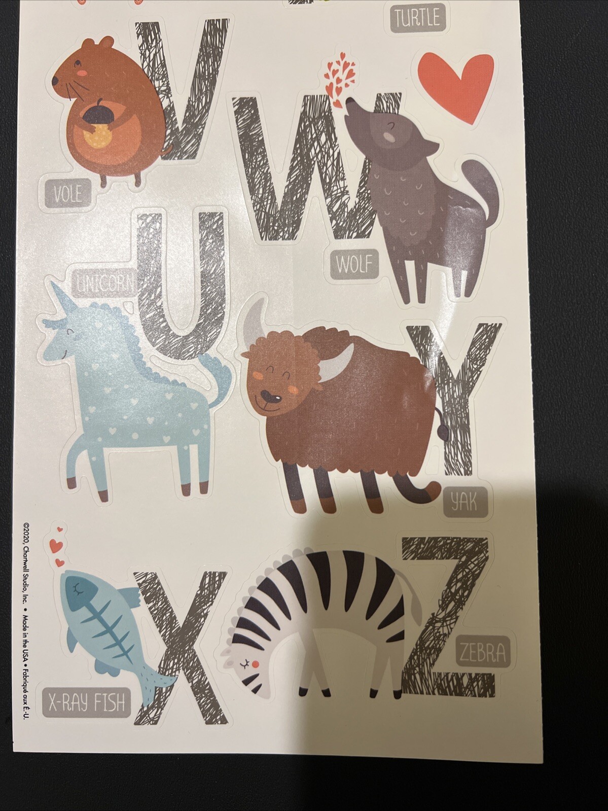 26 PCS! A-B-C's & Names of Farm & Wild Animals Theme Removable Wall Decals NEW!