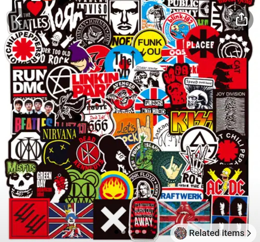 10 PCS Rock Music Band Logo Stickers BRAND NEW