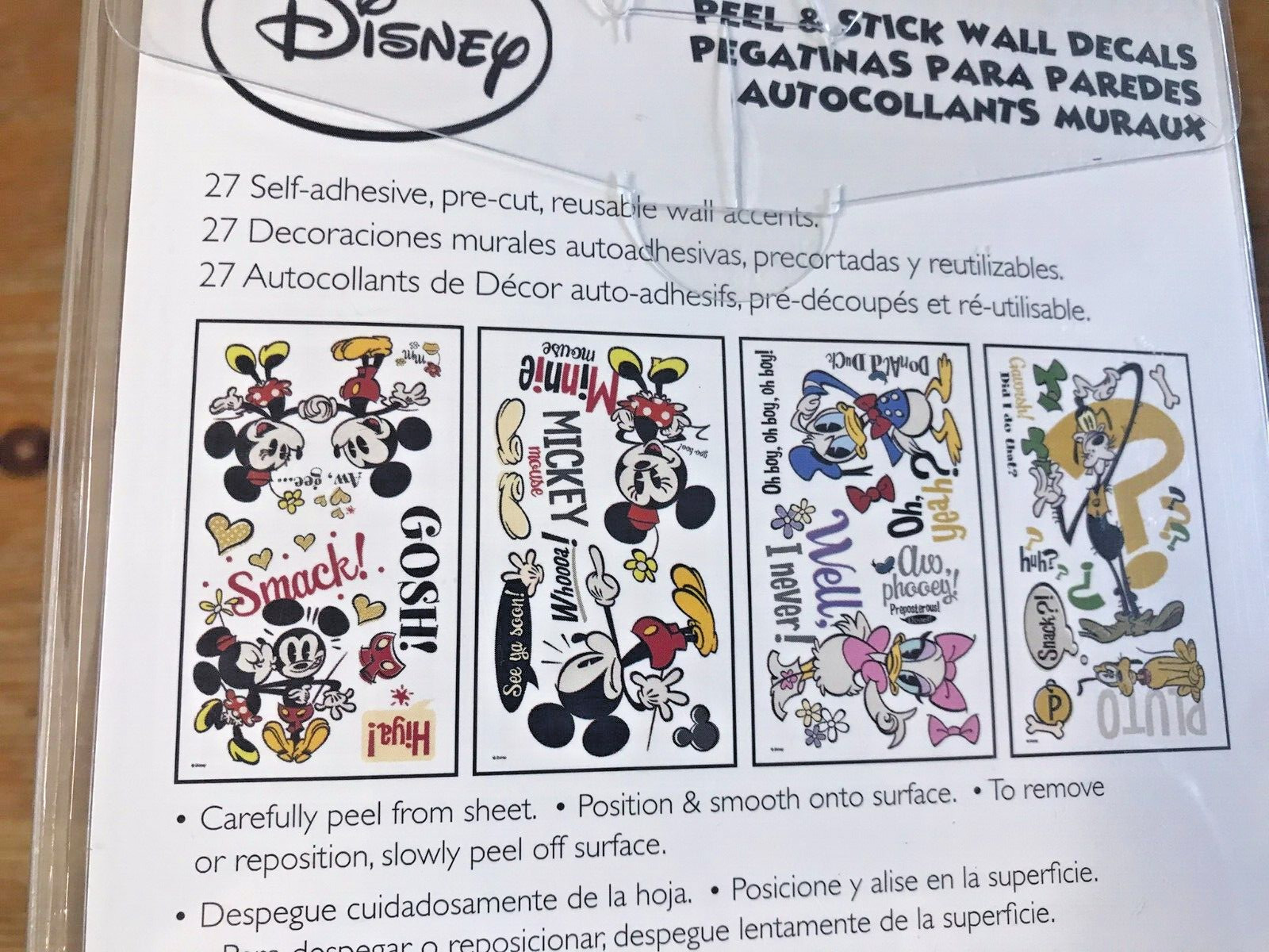 Disney Wall Graphics Mickey Minnie Mouse Goofy Kids Room Decals New Sticker Set