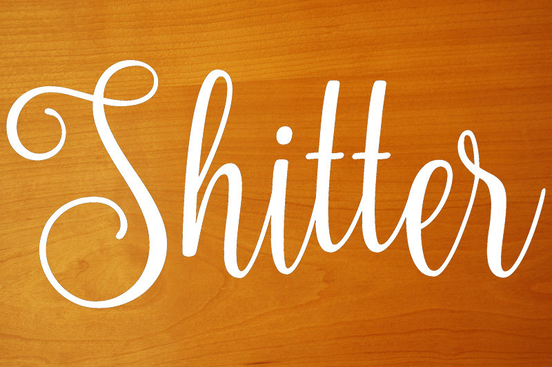 SH*TTER Vinyl Sticker – Restroom Toilet Bathroom Door – Die Cut decal