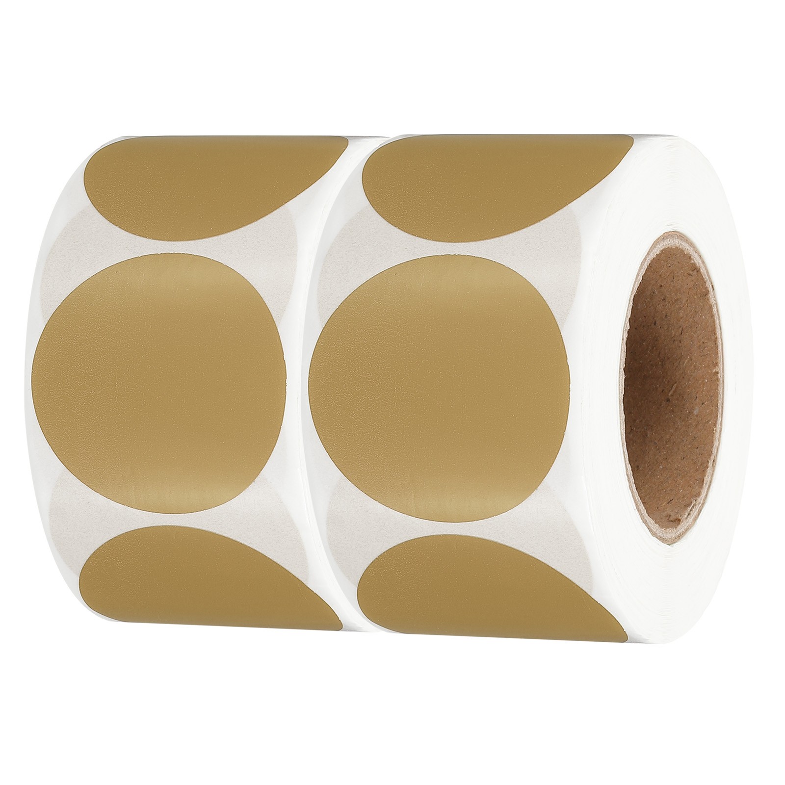 1000Pcs, 1.5 Inch Round Thermal Label Stickers for Business Brown (2Rolls/Total)