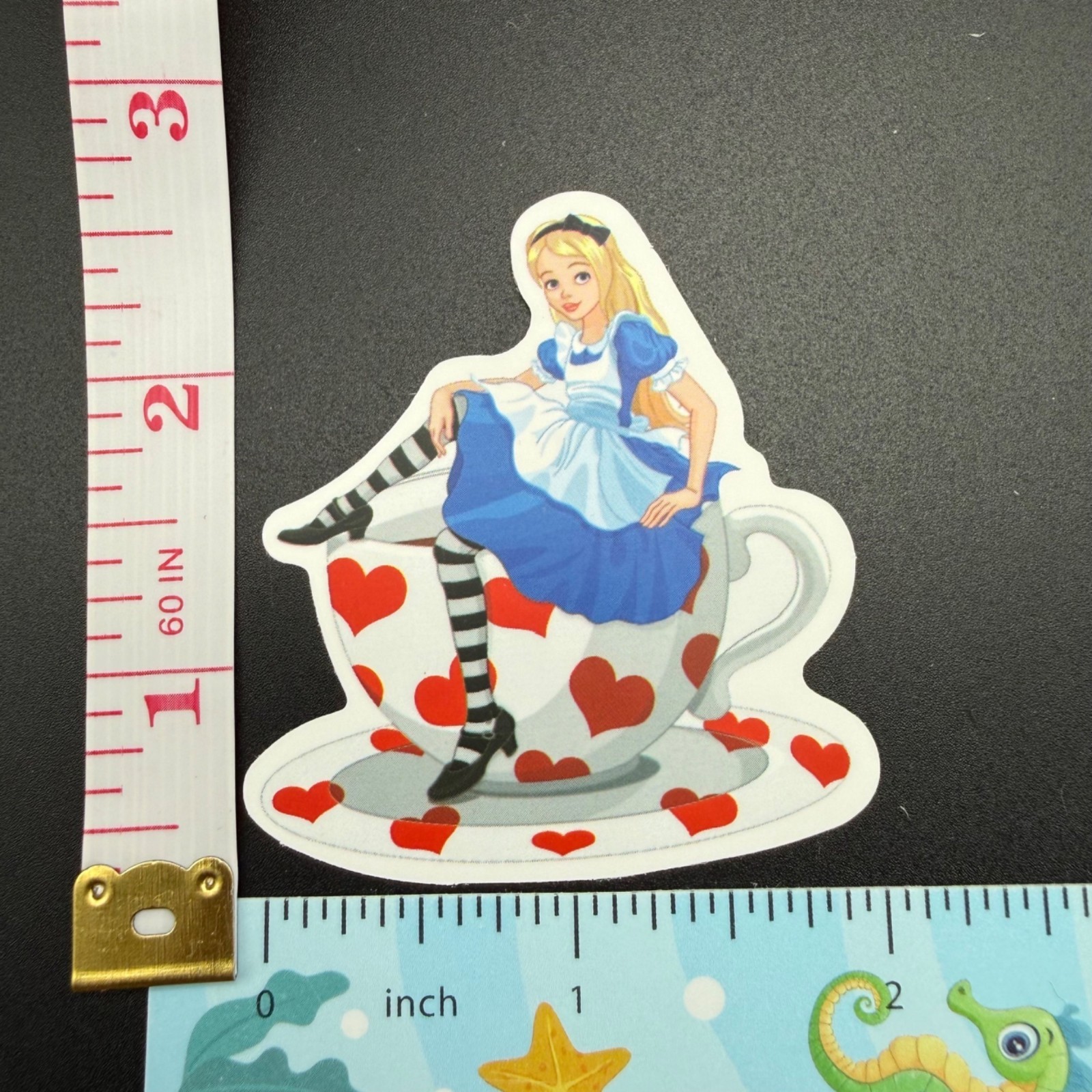 3 Stickers Disney Alice in Wonderland Vinyl Decal Laptop Phone Bottle Scrapbook