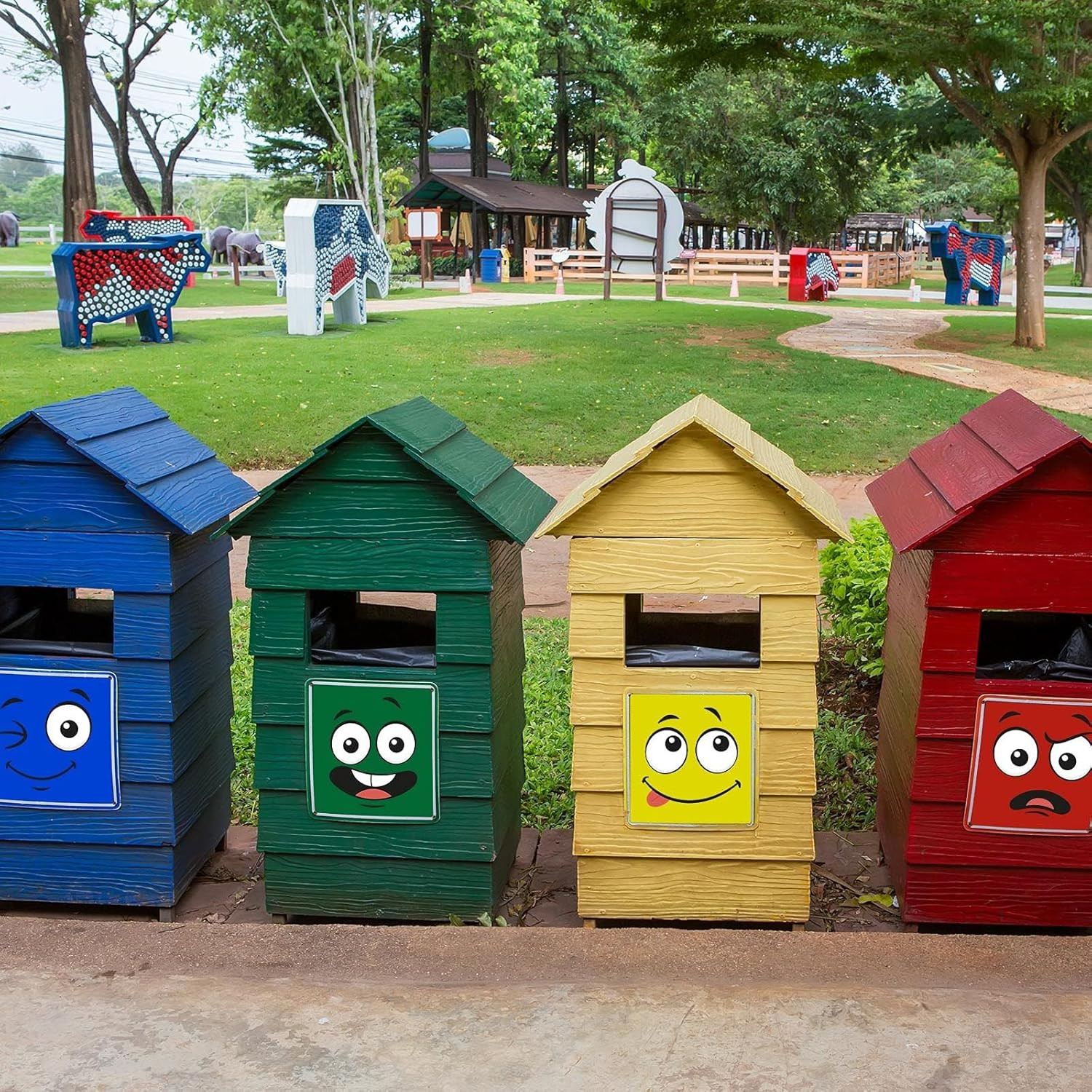 Humorous Trash Can Stickers – Cute Adhesive Decals for Indoor & Outdoor Use