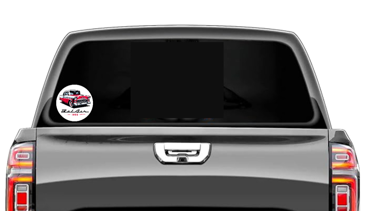 Car Classics "55 Chevy" – 4" Vinyl Decal Sticker Handcrafted Car Truck Cooler 25