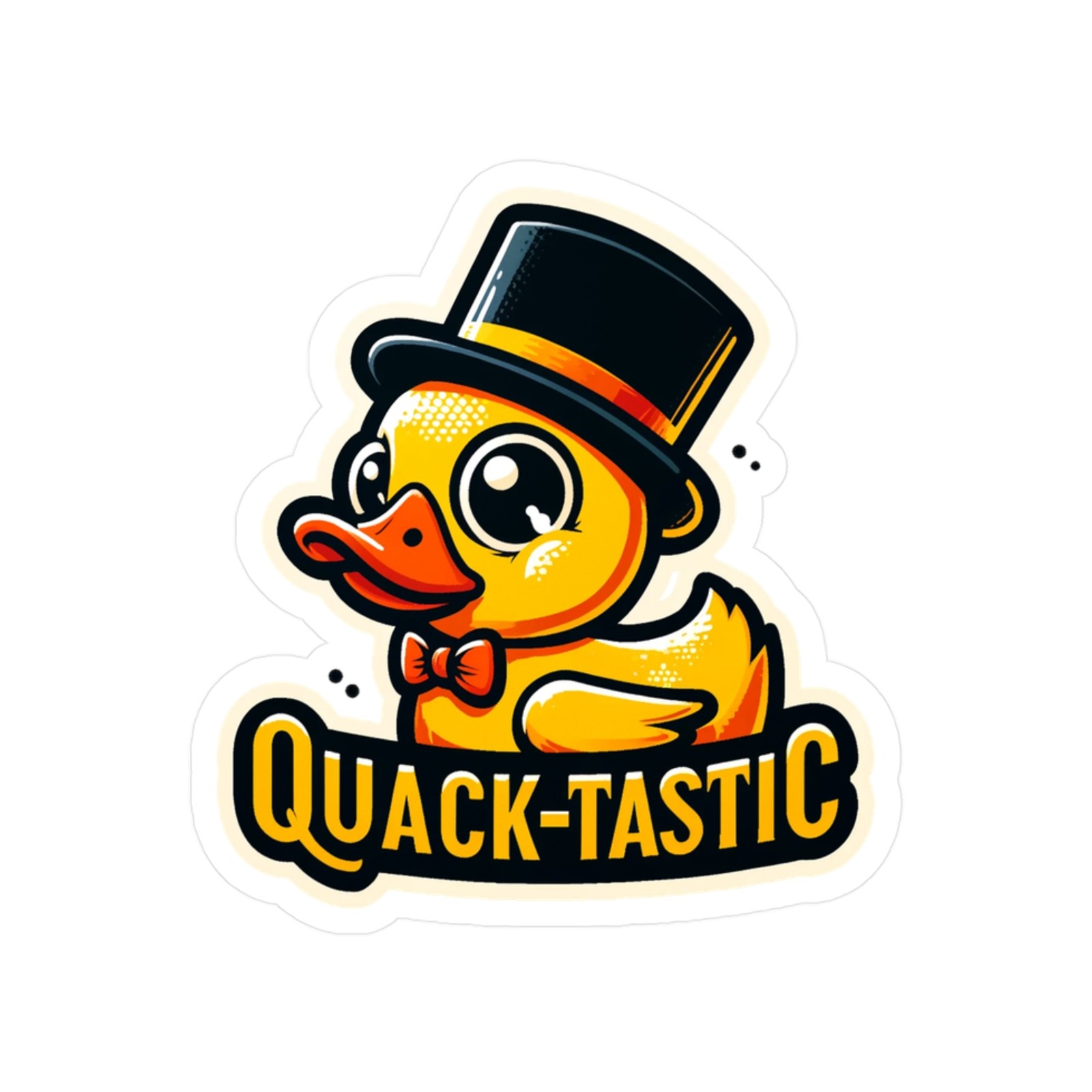 Quack-Tastic Duck Sticker Vinyl Decal – Matte Rubber Duck Label Glossy
