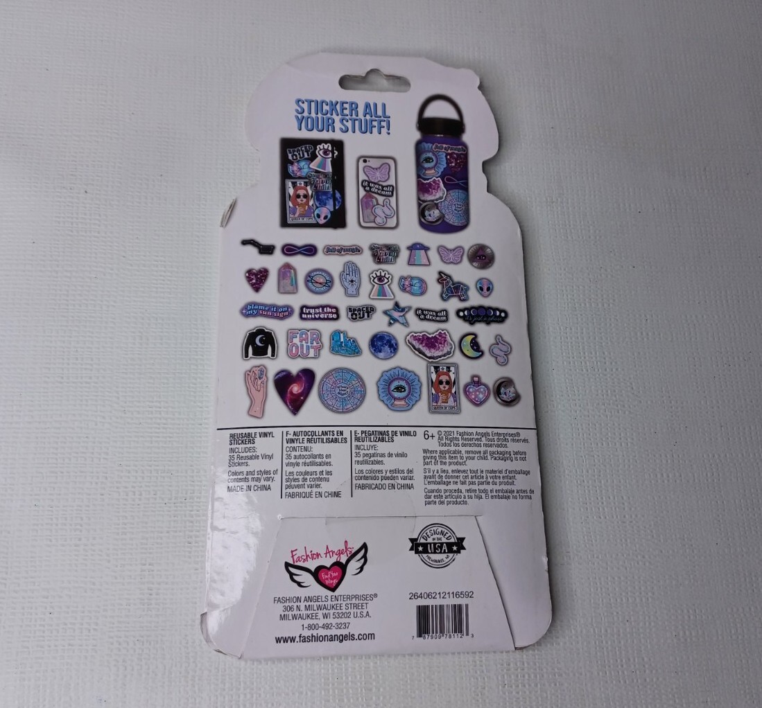 Fashion Angels Reusable Vinyl Sticker Pack Mystical 35 Stickers NEW
