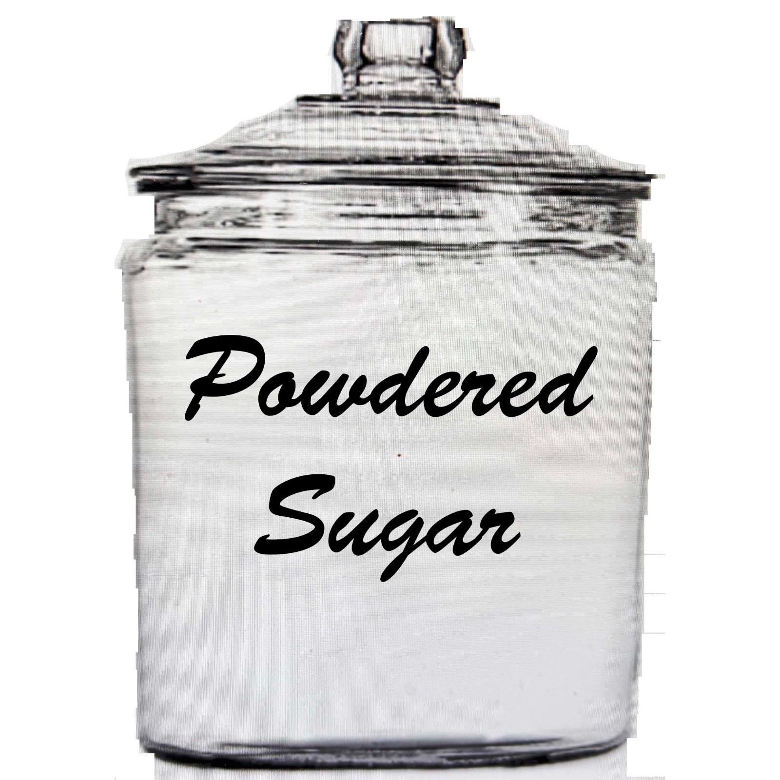 Powdered sugar label canister jars storage custom Pantry kitchen organization