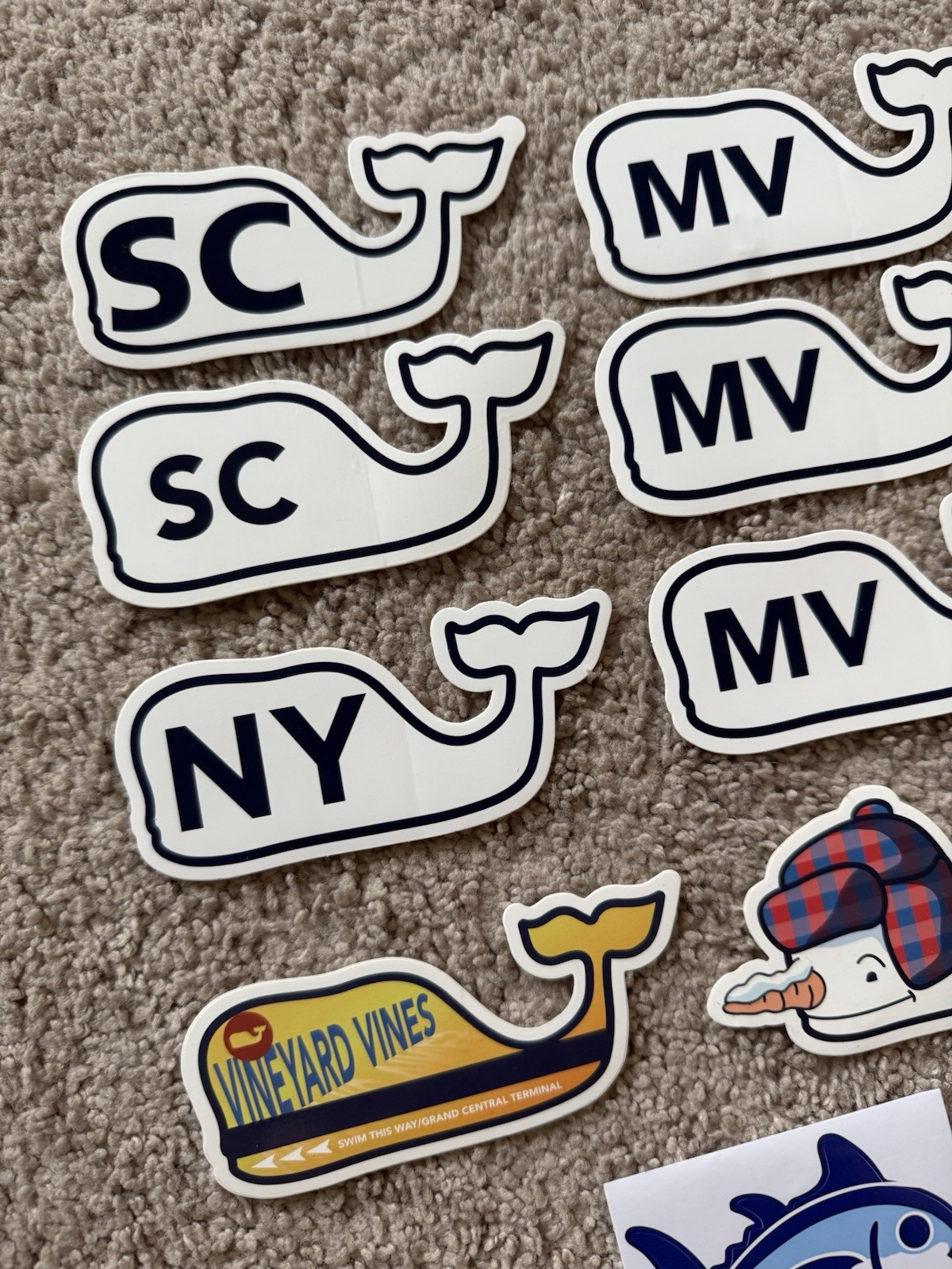 Vineyard Vines/Southern Tide Sticker Lot (14) Whale States Fish Preppy