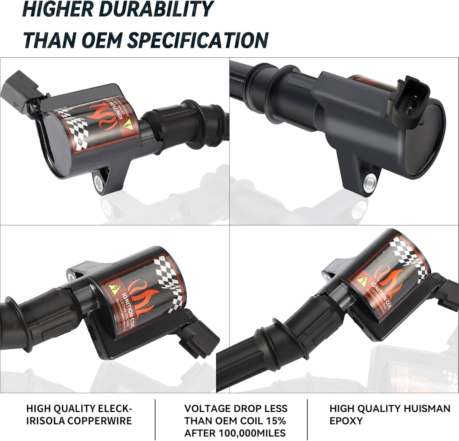 High Performance Coil Pack For F150 F250 F350 5.4L 4.6L V8 DG508, Ignition Coil