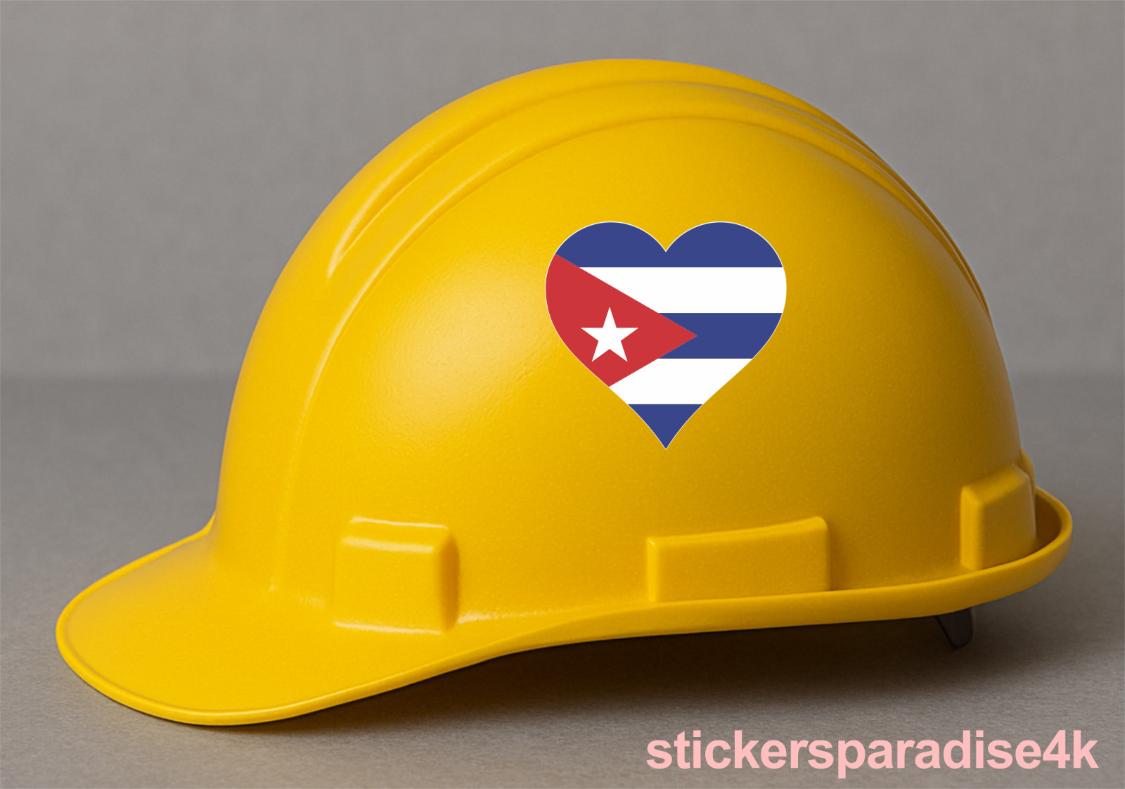 2 pc Hard Hat Decal CUBA HEART Vinyl Sticker in Multicolor 2.5"x2.5" For Laptop