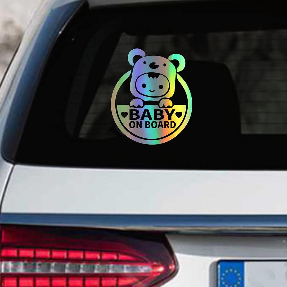 BABY ON BOARD CAR STICKER PVC DURABLE BABY ON BOARD CAR WARNING